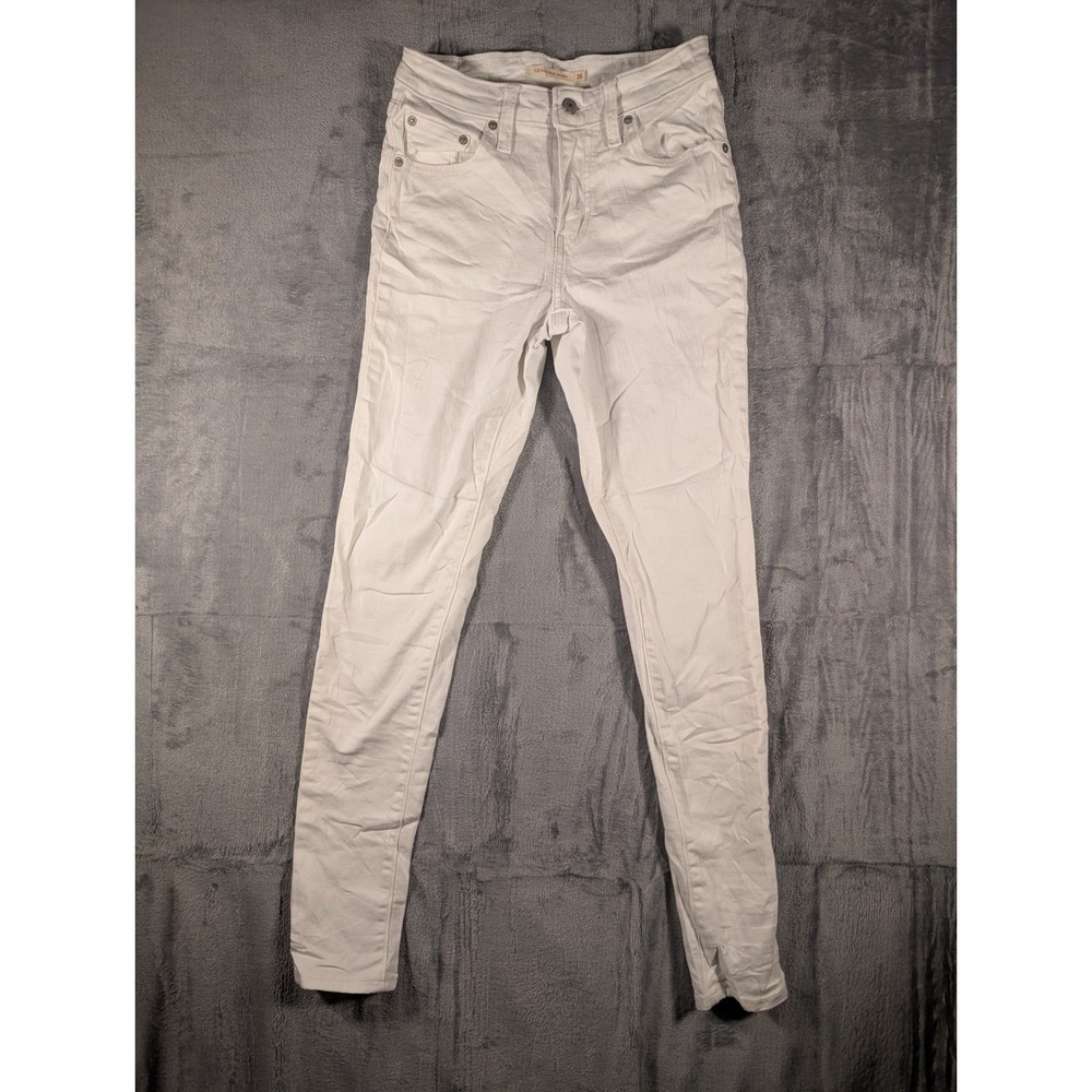 Levi's 721 High Rise Skinny White Denim Jeans Women's Size 26